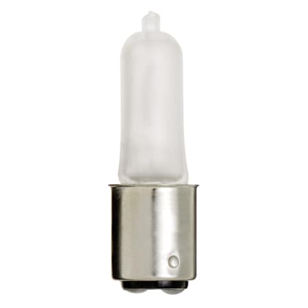 Satco Lighting Single 500 Watt Dimmable T4 BA15D Halogen Bulb - 7,650 Lumens and 2900K Frosted