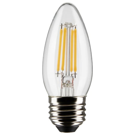 Satco Lighting 5.5 Watt Vintage Edison Dimmable B11 Medium (E26) LED Bulb - 500 Lumens , 2700K , and 90CRI Clear