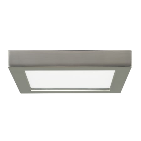 Satco Lighting 7" Wide Integrated LED Flush Mount Square Ceiling Fixture - 3000K - Rated Brushed Nickel