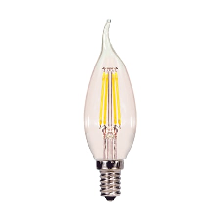 Satco Lighting 4.5 Watt Vintage Edison Dimmable CA10 Candelabra (E12) LED Bulb - 350 Lumens, 5000K, and 80CRI -NOT FOR INDIVIDUAL SALE Clear