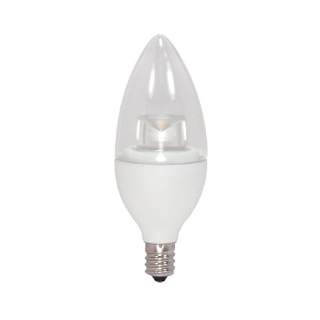 Satco Lighting Single 3.5 Watt Dimmable B11 Candelabra (E12) LED Bulb - 300 Lumens, 2700K, and 90CRI Clear