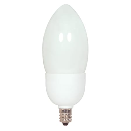 Satco Lighting Single 5 Watt Candelabra (E12) Compact Fluorescent Bulb - 340 Lumens and 5000K Frosted