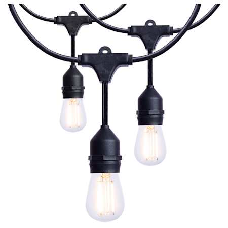 Satco Lighting 24' 12 Light Clear LED Smart String Lights Black