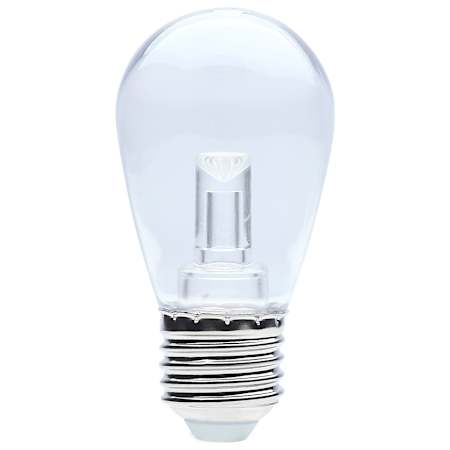 Satco Lighting ColorQuick Pack of (2) 0.5 Watt Dimmable S14 Medium (E26) LED Bulbs - 8 Lumens, 3000K, 6500K, and 83CRI Clear