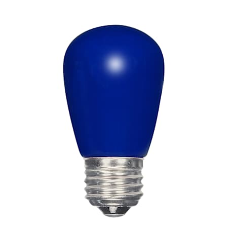 Satco Lighting Single 1.4 Watt Medium (E26) LED Bulb - 450 Lumens and 2700K Ceramic Blue