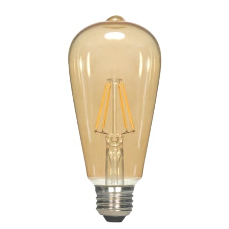 Satco Lighting Single 2.5 Watt Dimmable ST19 Medium (E26) LED Bulb - 380 Lumens and 2000K Transparent Amber