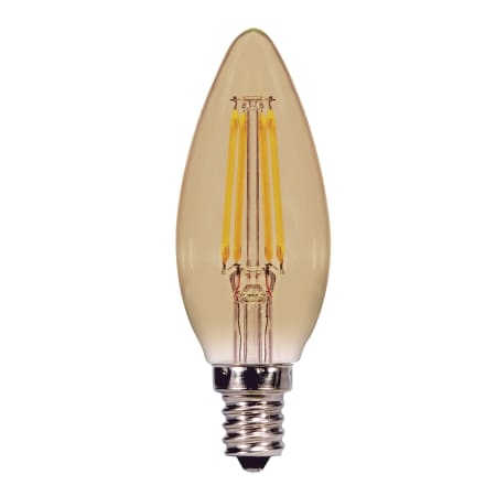 Satco Lighting Single 3.5 Watt Dimmable C11 Candelabra (E12) LED Bulb - 300 Lumens and 2000K Transparent Amber