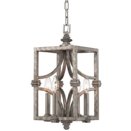 Savoy House Structure 4 Light 9" Wide Pendant Aged Steel
