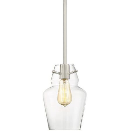 Savoy House Vintage Pendants 1 Light 4.5" Wide Pendant Satin Nickel