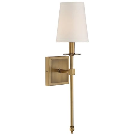 Savoy House Monroe Single Light 20" Tall Wall Sconce Warm Brass
