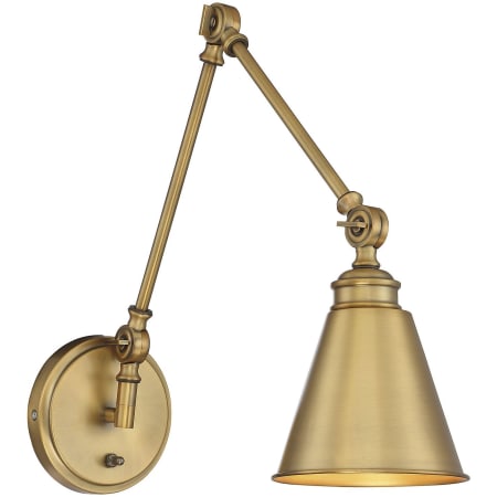 Savoy House Morland 16" Tall Plug-In Wall Sconce Warm Brass