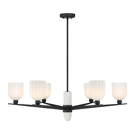 Savoy House Collier 6 Light 40" Wide Chandelier Matte Black