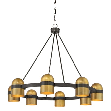 Savoy House Andover 8 Light 35" Wide LED Chandelier Mediterranean Bronze / Riviera Brass