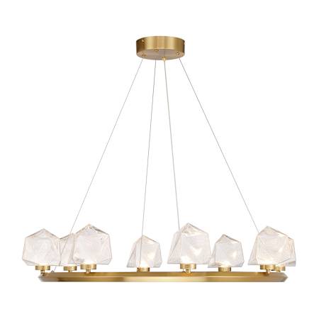 Savoy House Castello 8 Light 34" Wide LED Chandelier Warm Brass