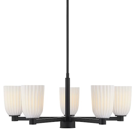 Savoy House Baldwin 5 Light 28" Wide Chandelier Matte Black