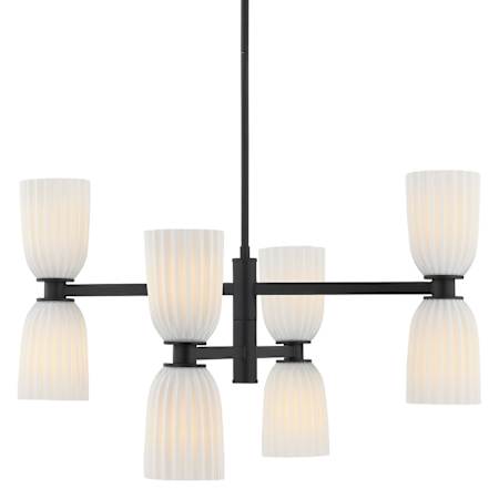 Savoy House Baldwin 8 Light 30" Wide Chandelier Matte Black