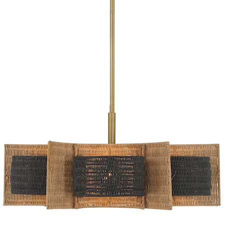 Savoy House Espacio 6 Light 28" Wide Drum Chandelier Warm Brass