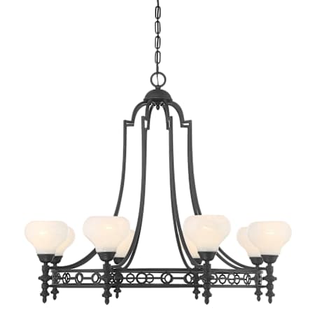 Savoy House Allston 8 Light 36" Wide LED Chandelier Matte Black