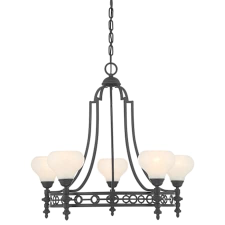 Savoy House Allston 5 Light 30" Wide LED Chandelier Matte Black
