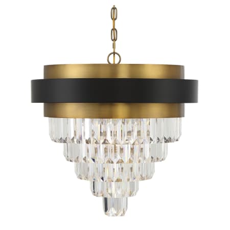 Savoy House Marquise 4 Light 24" Wide Chandelier Matte Black / Warm Brass