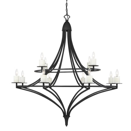 Savoy House Director 12 Light 50" Wide Chandelier Matte Black