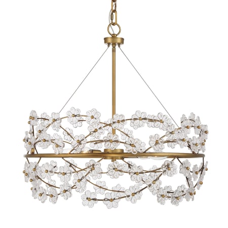 Savoy House Camille 5 Light 24" Wide Drum Chandelier Warm Brass