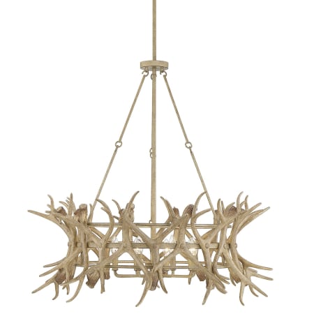 Savoy House Daniels 8 Light 40" Wide Antler Drum Chandelier Natural Antler