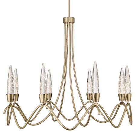 Savoy House Sofia 36" Wide LED Chandelier Noble Brass