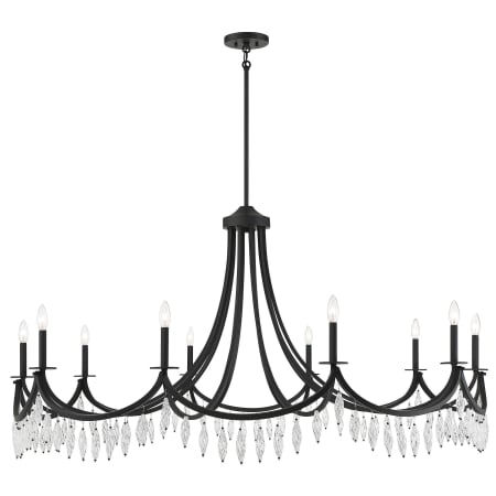 Savoy House Kameron 10 Light 60" Wide Crystal Chandelier Matte Black