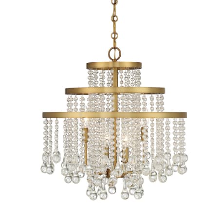 Savoy House Luna 4 Light 20" Wide Crystal Chandelier Warm Brass