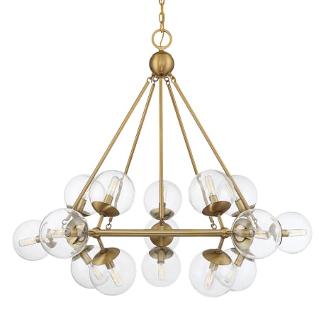 Savoy House Orion 15 Light 45" Wide Abstract Chandelier Warm Brass