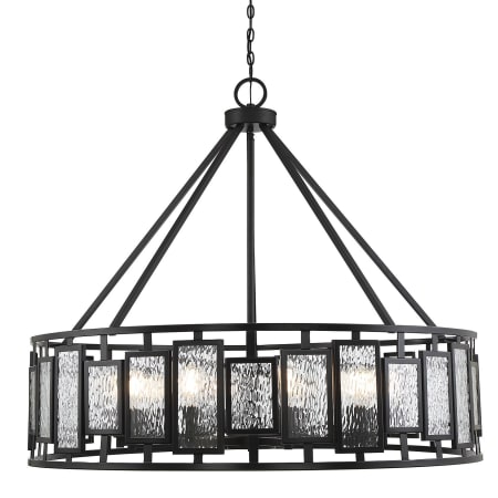 Savoy House Deandre 10 Light 45" Wide Drum Chandelier Matte Black