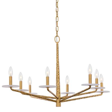 Savoy House Judi 8 Light 38" Wide Taper Candle Style Chandelier Distressed Gold