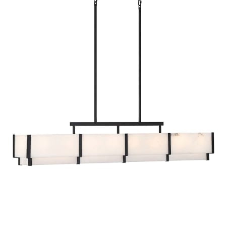 Savoy House Orleans 8 Light 58" Wide Linear Chandelier Black Cashmere