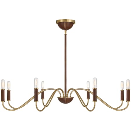 Savoy House Abeline 8 Light 39" Wide Candle Style Chandelier Warm Brass
