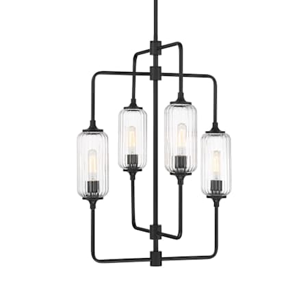 Savoy House Holton 4 Light 20" Wide Chandelier Matte Black