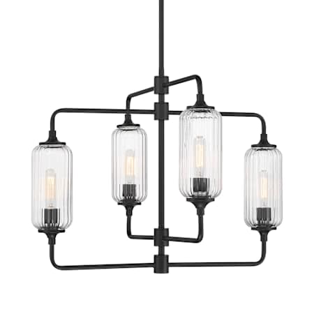 Savoy House Holton 4 Light 26" Wide Chandelier Matte Black