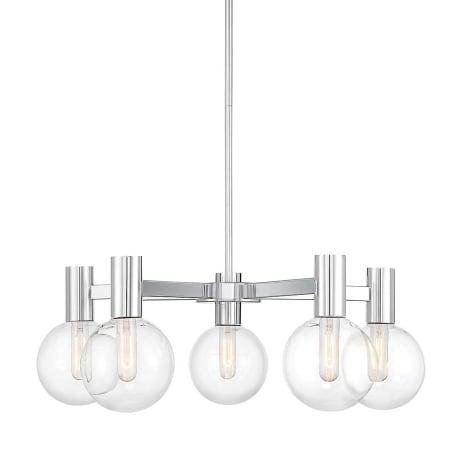 Savoy House Wright 5 Light 28" Wide Chandelier Chrome