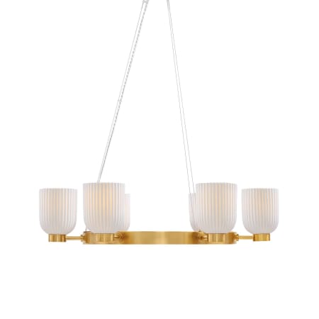 Savoy House Isla Blanca 6 Light 32" Wide Chandelier Warm Brass