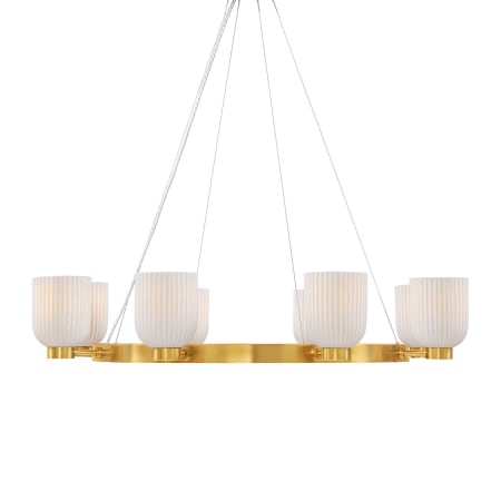 Savoy House Isla Blanca 8 Light 40" Wide Chandelier Warm Brass