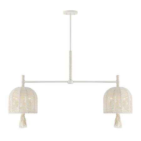 Savoy House Lunara 6 Light 44" Wide Linear Chandelier Cotton