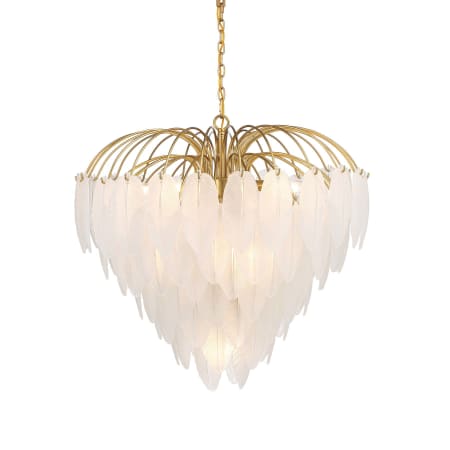 Savoy House Boa 9 Light 27" Wide Waterfall Chandelier Warm Brass