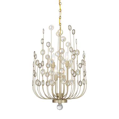 Savoy House Irina 4 Light 18" Wide Crystal Abstract Chandelier Noble Brass