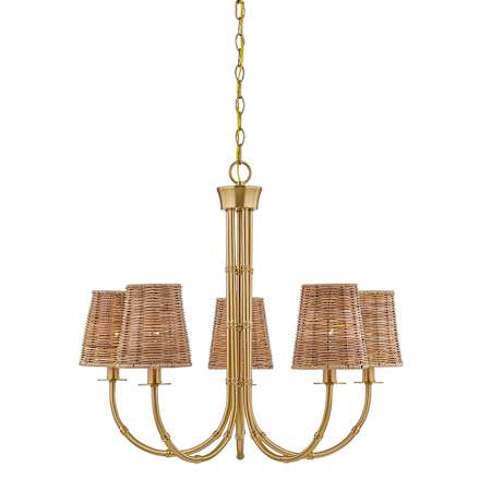 Savoy House Ashbury 5 Light 28" Wide LED Chandelier Warm Brass