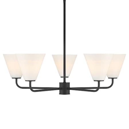 Savoy House Blair 5 Light 30" Wide Chandelier Matte Black