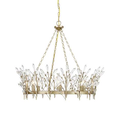 Savoy House Orianna 8 Light 32" Wide Crystal Ring Chandelier Noble Brass