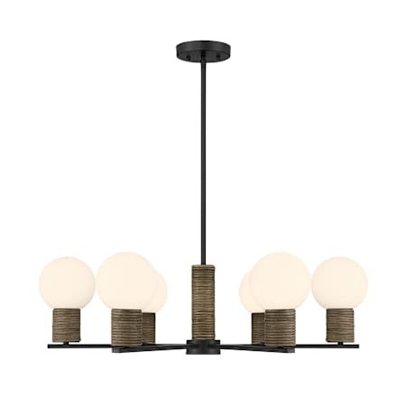 Savoy House Jarrell 6 Light 30" Wide Chandelier Matte Black