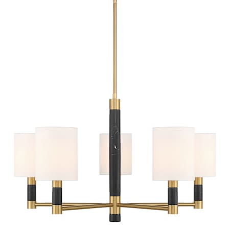 Savoy House Conrad 5 Light 28" Wide LED Chandelier Warm Brass