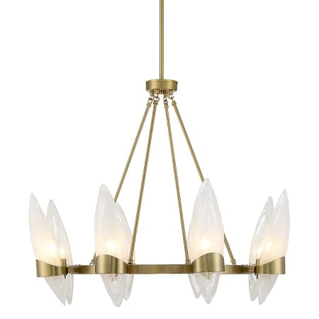 Savoy House Nouvel 8 Light 31" Wide Chandelier Warm Brass