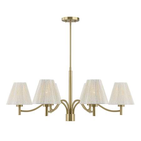 Savoy House Rosa 6 Light 36" Wide Chandelier Noble Brass